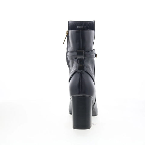 Aquatalia Linna L540801 Womens Black Leather Zipper Ankle & Booties Boots