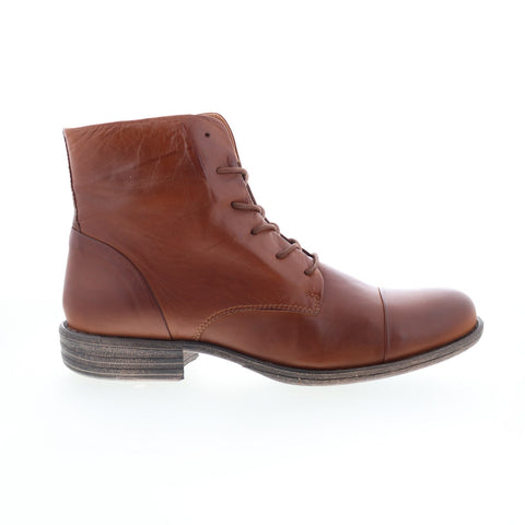 Miz Mooz Lisbeth Womens Brown Leather Zipper Ankle & Booties Boots