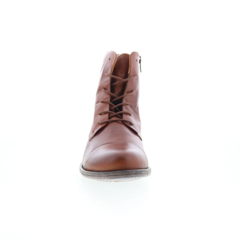 Miz Mooz Lisbeth Womens Brown Leather Zipper Ankle & Booties Boots