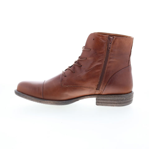 Miz Mooz Lisbeth Womens Brown Leather Zipper Ankle & Booties Boots