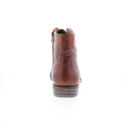 Miz Mooz Lisbeth Womens Brown Leather Zipper Ankle & Booties Boots