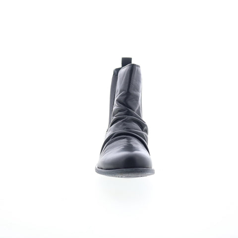 Miz Mooz Lissie Womens Black Leather Slip On Chelsea Boots