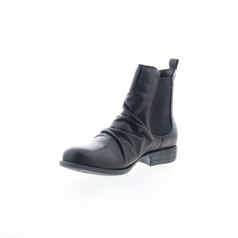 Miz Mooz Lissie Womens Black Leather Slip On Chelsea Boots