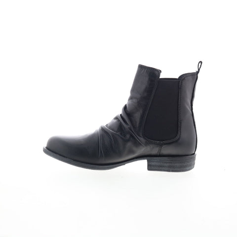 Miz Mooz Lissie Womens Black Leather Slip On Chelsea Boots