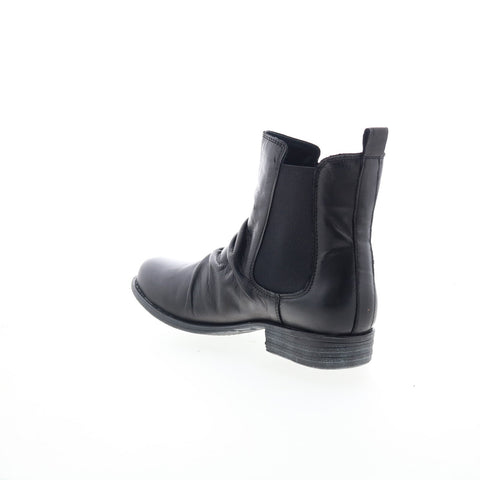 Miz Mooz Lissie Womens Black Leather Slip On Chelsea Boots