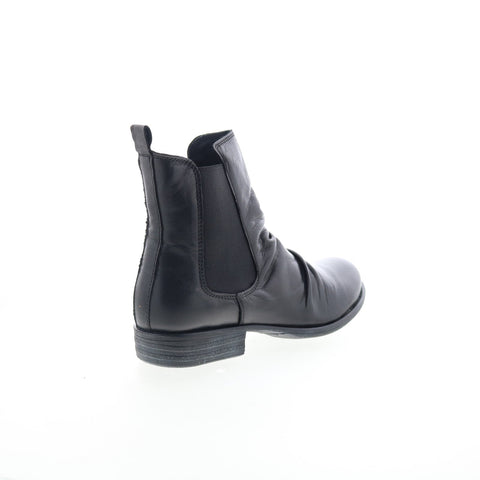 Miz Mooz Lissie Womens Black Leather Slip On Chelsea Boots