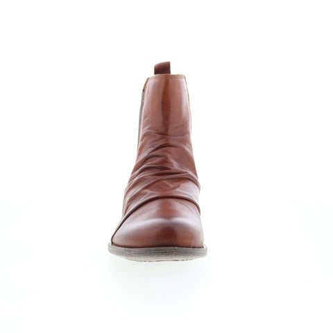 Miz Mooz Lissie Womens Brown Leather Slip On Chelsea Boots