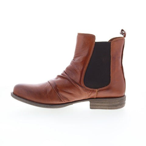Miz Mooz Lissie Womens Brown Leather Slip On Chelsea Boots