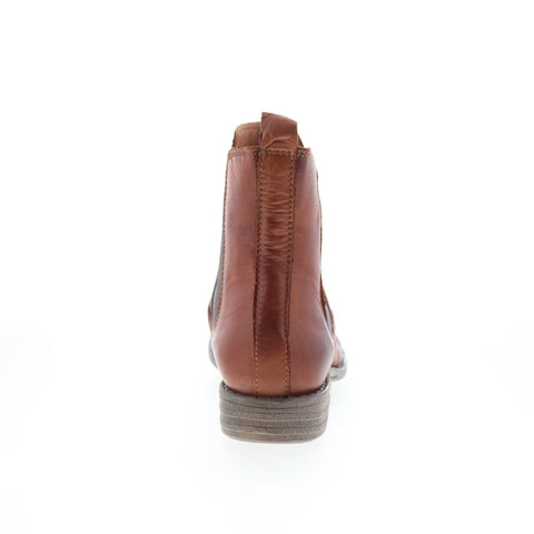 Miz Mooz Lissie Womens Brown Leather Slip On Chelsea Boots