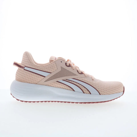 Reebok Lite Plus 3 Womens Pink Canvas Lace Up Lifestyle Sneakers Shoes