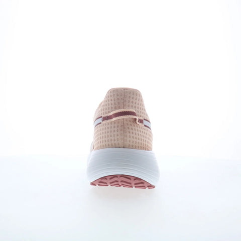 Reebok Lite Plus 3 Womens Pink Canvas Lace Up Lifestyle Sneakers Shoes