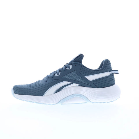 Reebok Lite Plus 3 Womens Blue Mesh Lace Up Lifestyle Sneakers Shoes