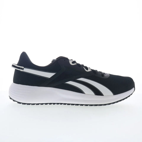 Reebok Lite Plus 3 Mens Black Mesh Lace Up Athletic Running Shoes