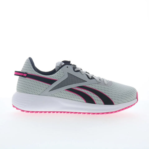 Reebok Lite Plus 3 Womens Gray Mesh Lace Up Athletic Running Shoes