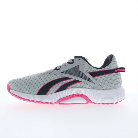 Reebok Lite Plus 3 Womens Gray Mesh Lace Up Athletic Running Shoes