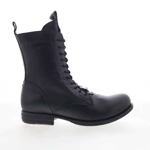 Miz Mooz Lizza Womens Black Leather Zipper Casual Dress Boots