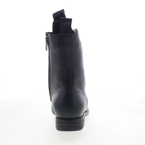 Miz Mooz Lizza Womens Black Leather Zipper Casual Dress Boots