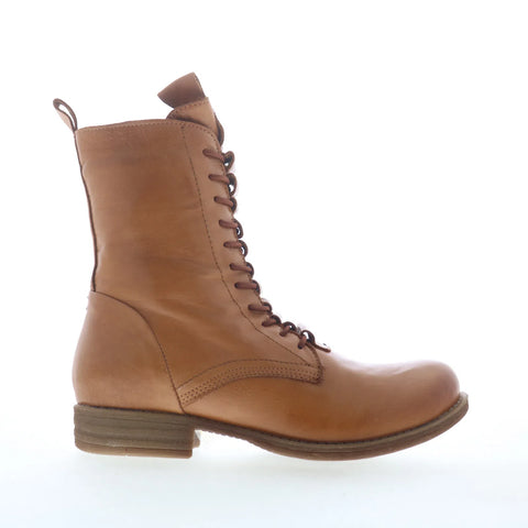 Miz Mooz Lizza Womens Brown Leather Zipper Casual Dress Boots
