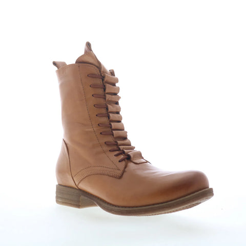 Miz Mooz Lizza Womens Brown Leather Zipper Casual Dress Boots