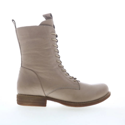 Miz Mooz Lizza Womens Gray Leather Zipper Casual Dress Boots
