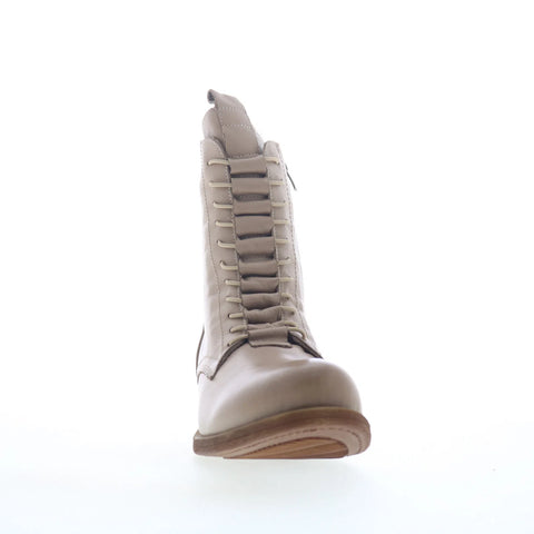 Miz Mooz Lizza Womens Gray Leather Zipper Casual Dress Boots