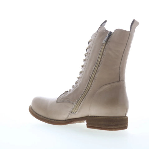 Miz Mooz Lizza Womens Gray Leather Zipper Casual Dress Boots