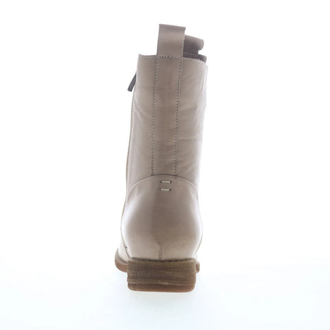 Miz Mooz Lizza Womens Gray Leather Zipper Casual Dress Boots