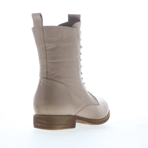 Miz Mooz Lizza Womens Gray Leather Zipper Casual Dress Boots