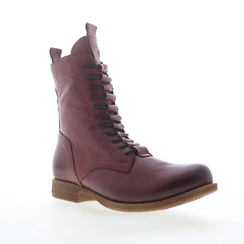 Miz Mooz Lizza Womens Red Leather Zipper Casual Dress Boots