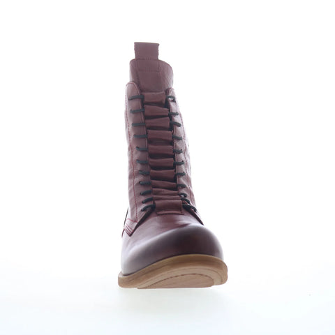 Miz Mooz Lizza Womens Red Leather Zipper Casual Dress Boots