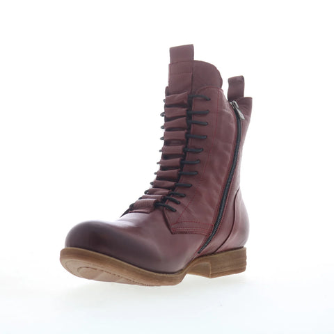 Miz Mooz Lizza Womens Red Leather Zipper Casual Dress Boots