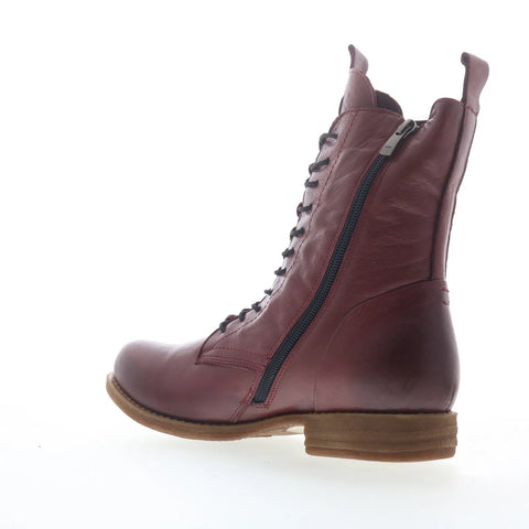 Miz Mooz Lizza Womens Red Leather Zipper Casual Dress Boots