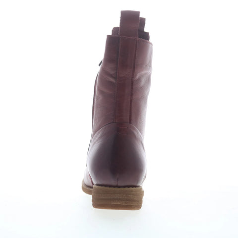 Miz Mooz Lizza Womens Red Leather Zipper Casual Dress Boots