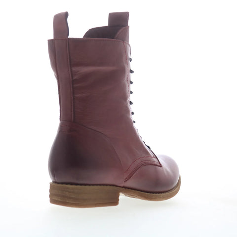 Miz Mooz Lizza Womens Red Leather Zipper Casual Dress Boots