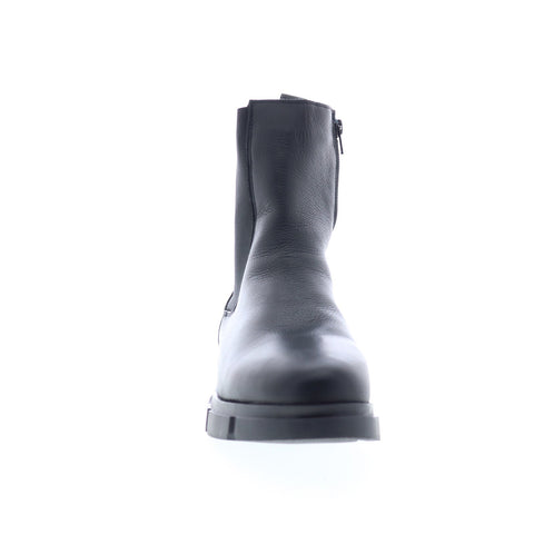 Bos. & Co. Lock Womens Black Leather Zipper Casual Dress Boots