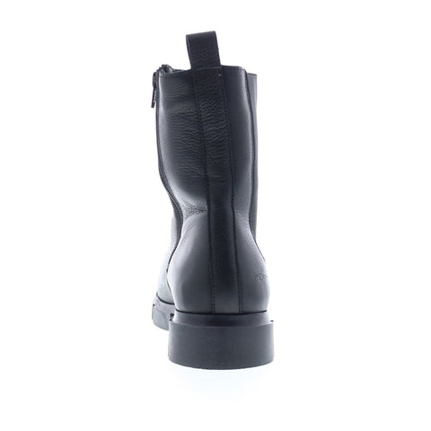 Bos. & Co. Lock Womens Black Leather Zipper Casual Dress Boots