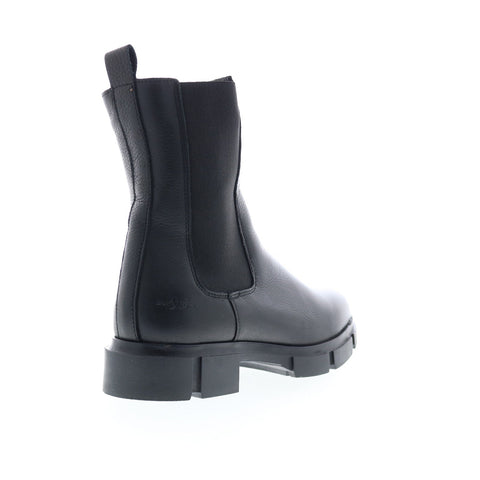 Bos. & Co. Lock Womens Black Leather Zipper Casual Dress Boots