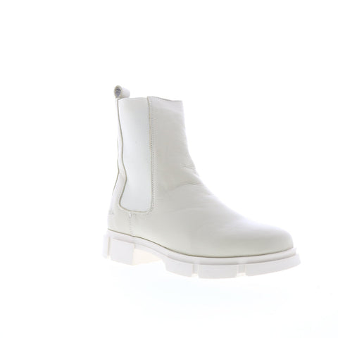 Bos. & Co. Lock Womens Beige Leather Zipper Casual Dress Boots