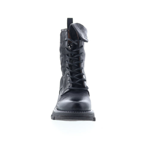A.S. 98 Lockwood Womens Black Leather Lace Up Casual Dress Boots