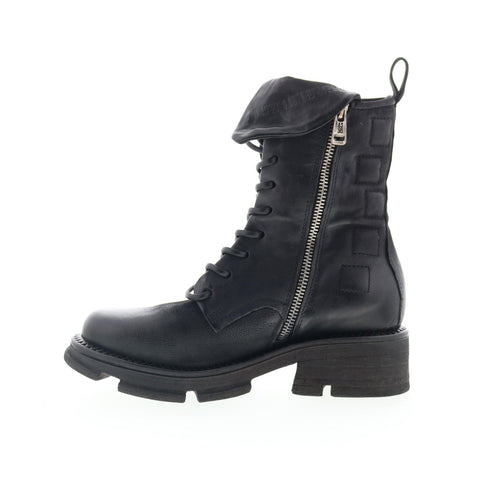 A.S. 98 Lockwood Womens Black Leather Lace Up Casual Dress Boots