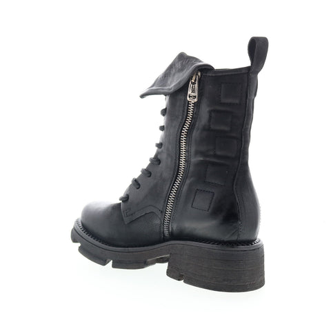 A.S. 98 Lockwood Womens Black Leather Lace Up Casual Dress Boots