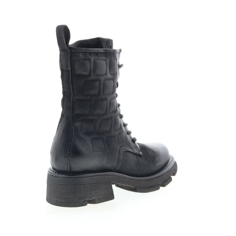 A.S. 98 Lockwood Womens Black Leather Lace Up Casual Dress Boots