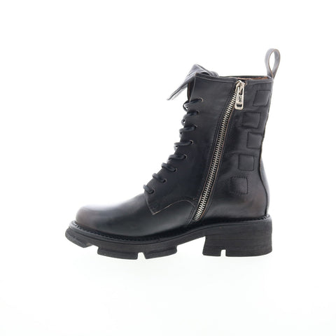 A.S. 98 Lockwood Womens Black Leather Zipper Casual Dress Boots