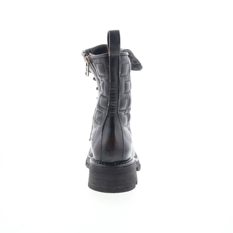 A.S. 98 Lockwood Womens Black Leather Zipper Casual Dress Boots