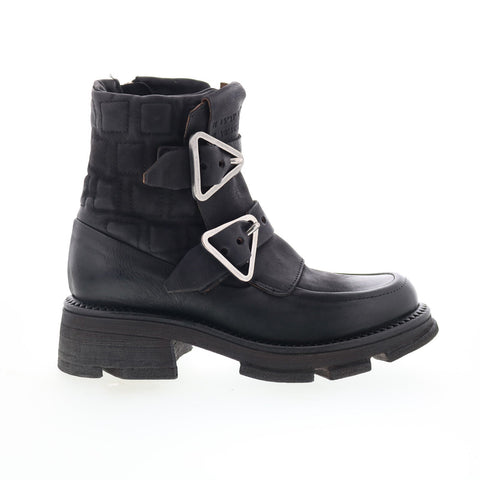 A.S. 98 Loman Womens Black Leather Zipper Casual Dress Boots
