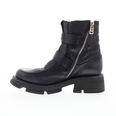 A.S. 98 Loman Womens Black Leather Zipper Casual Dress Boots