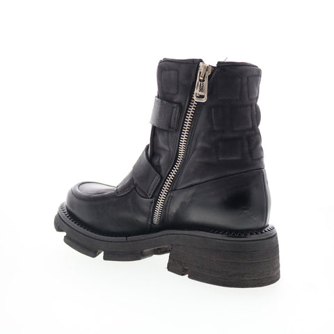 A.S. 98 Loman Womens Black Leather Zipper Casual Dress Boots