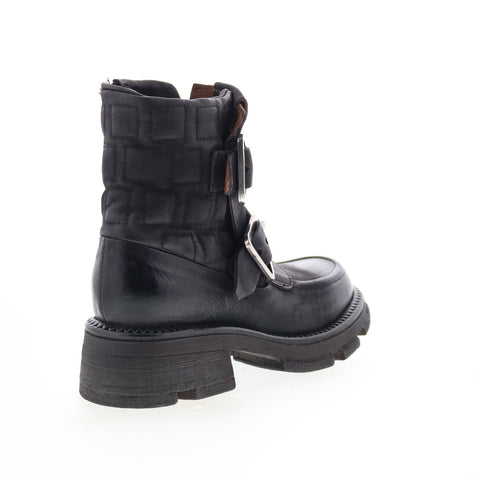 A.S. 98 Loman Womens Black Leather Zipper Casual Dress Boots