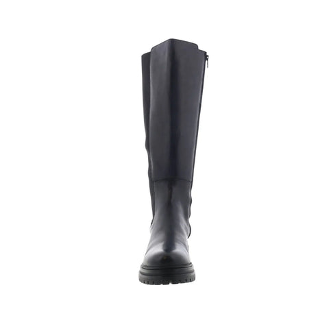 Miz Mooz Loren Womens Black Leather Zipper Knee High Boots