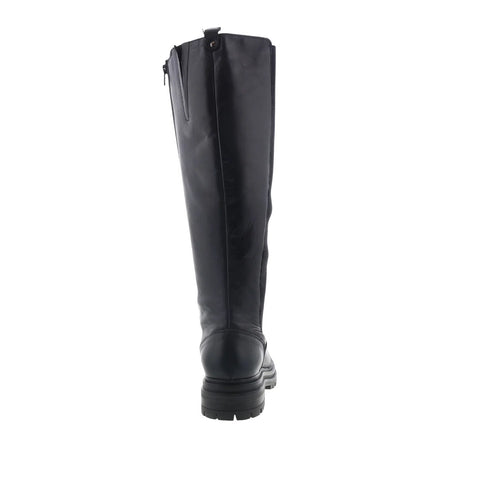 Miz Mooz Loren Womens Black Leather Zipper Knee High Boots